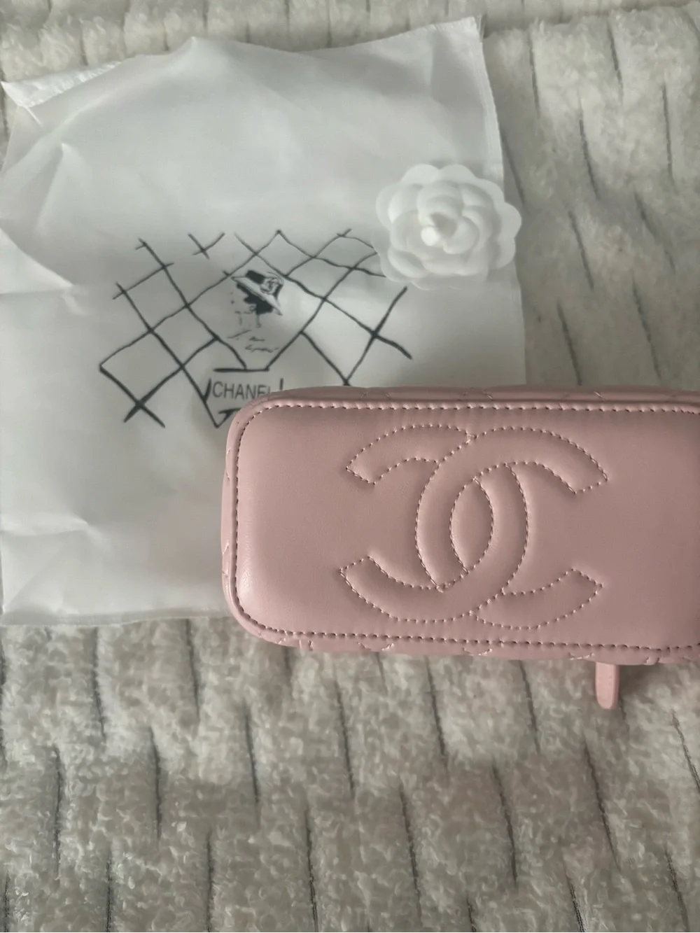 Light pink Leather designer vanity bag (open to offers)